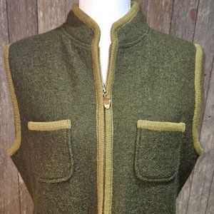 Vintage Eminent by Lisa Green Boiled Wool Vest, L, Excellent